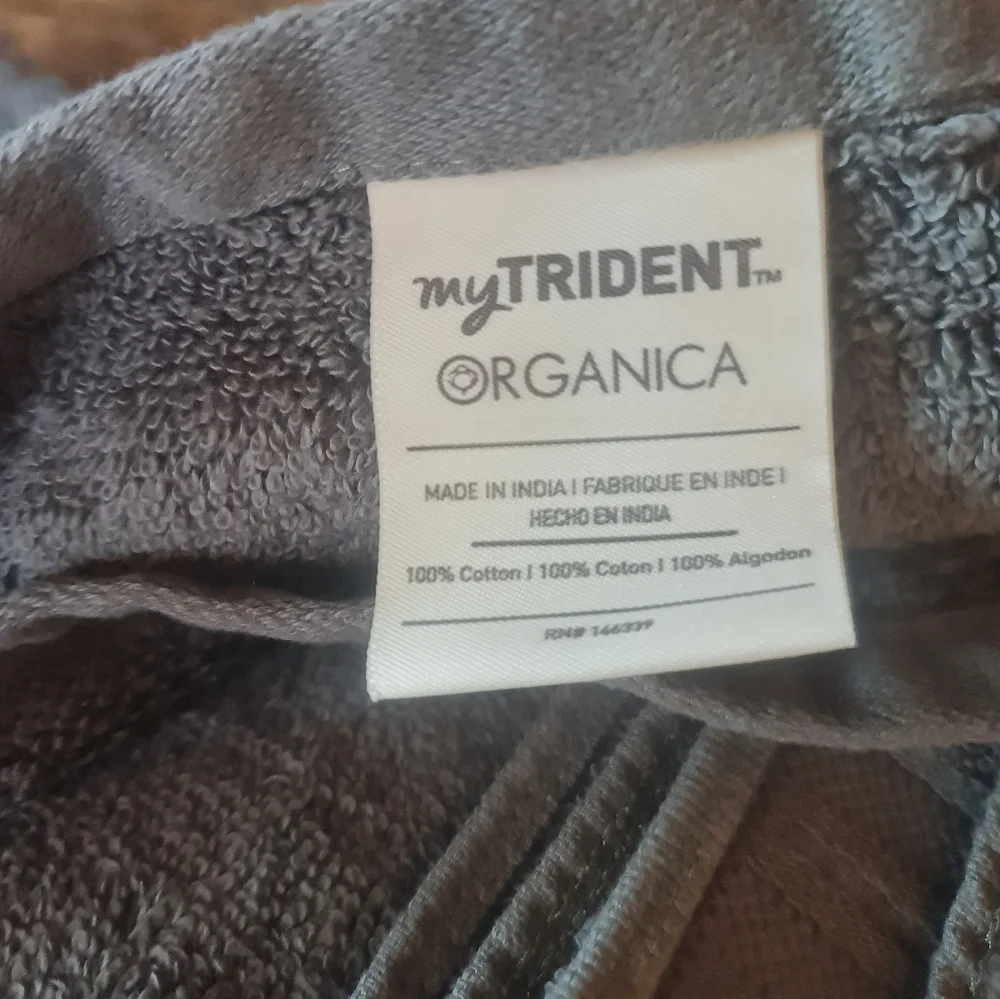 My Trident Organica Army Olive Green XL Bath Towel Hand Wash 6pc Set Banded